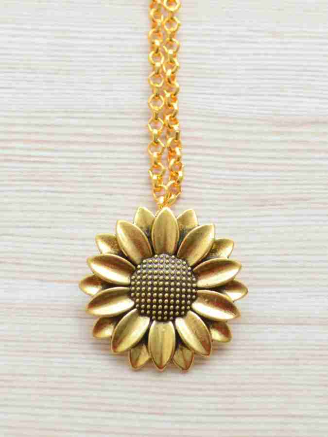 Sunflower store pendant gold