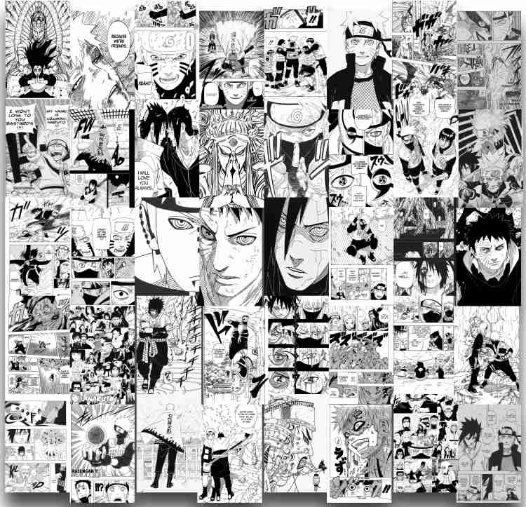 Set of 40 manga pages of naruto posters anime poster of naruto kakashi  itachi minato sasuke wall poster (A4 size) Paper Print - Animation &  Cartoons posters in India - Buy art