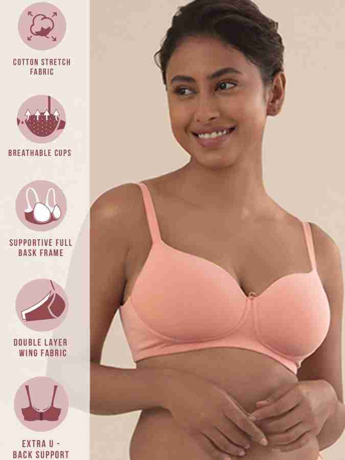 Buy Nykd Wireless Cotton Shaping T-Shirt Bra for Women Padded 3/4th Coverage -NYB094 Women T-Shirt Heavily Padded Bra Online at Best Prices in India