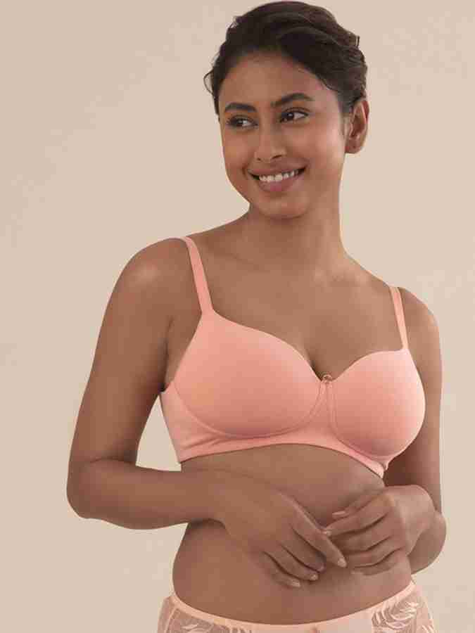 NYKD Wireless Everyday Cotton Bra for Women Daily Use - Wire-Free Shaping  Bra, Padded, 3/4th Coverage - Bra, NYB094, Carrot, 32C, 1N : :  Fashion