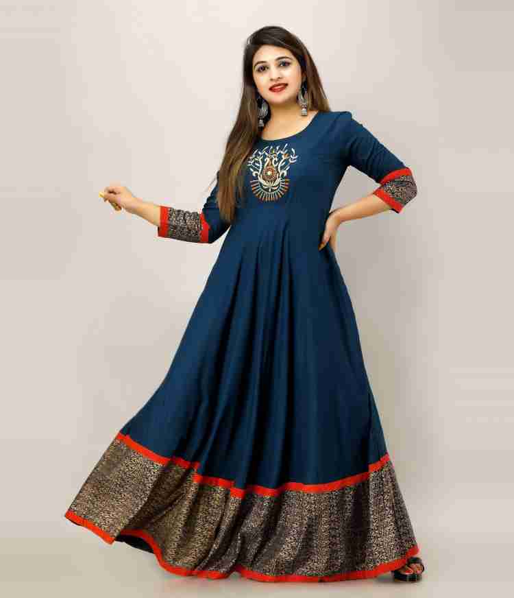 Adhi Shree Fashion Flared A line Gown Price in India Buy Adhi Shree Fashion Flared A line Gown online at Flipkart