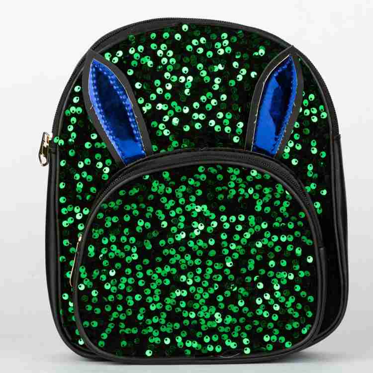 Flipkart pikaboo Flippy Sequins Bunny Bag Pack Green Backpack Backpack