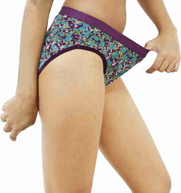 Ladyland Women's Lycra Fabric Printed Panty Briefs / Hipster for Ladies  Underwear Combo Pack of 3 Pc