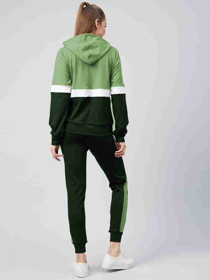 Olive green adidas tracksuit womens hotsell