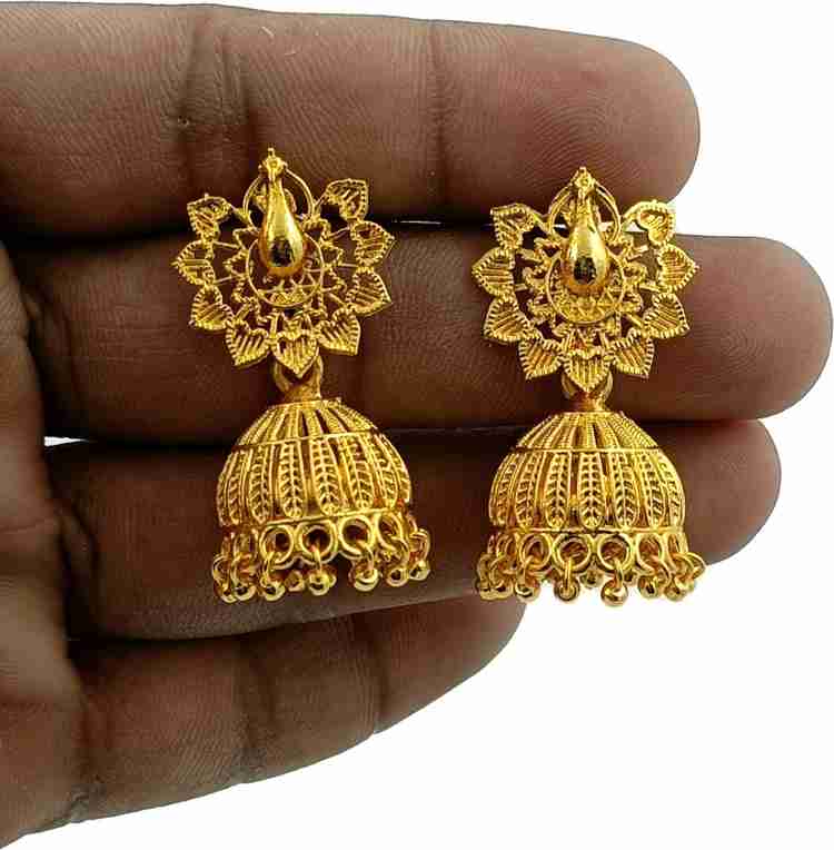 Flipkart Buy jill fashion Gold Plated Jhumka Earring Set for Girls Women Alloy Jhumki Earring Online at Best Prices in India