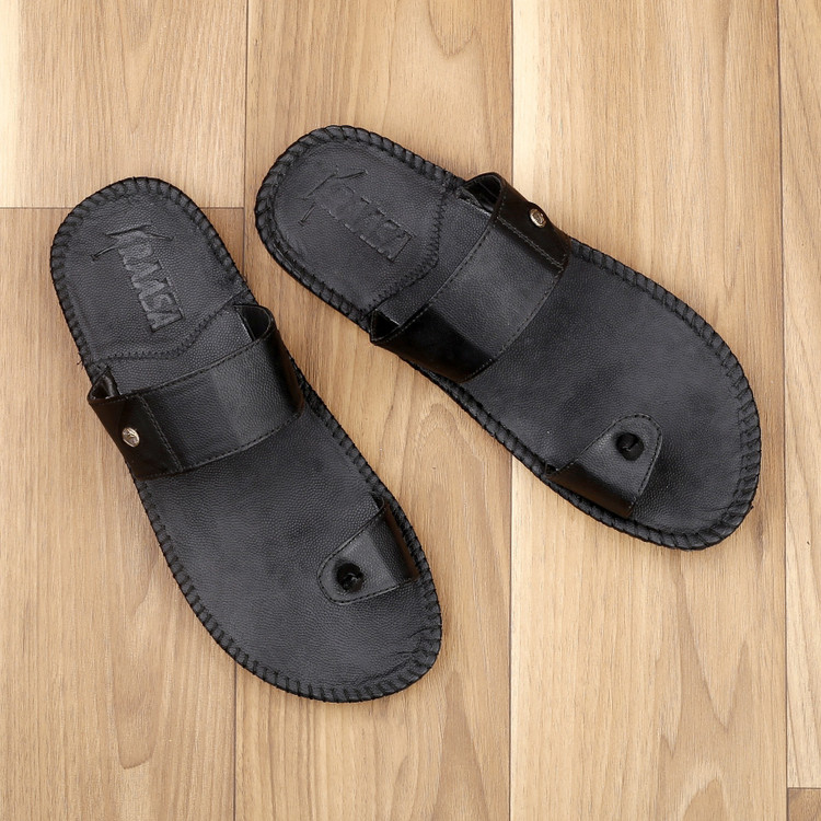 Kraasa Men Men Synthetic Leather Chappal (Black) Flip Flops - Buy Kraasa  Men Men Synthetic Leather Chappal (Black) Flip Flops Online at Best Price -  Shop Online for Footwears in India | Flipkart.com