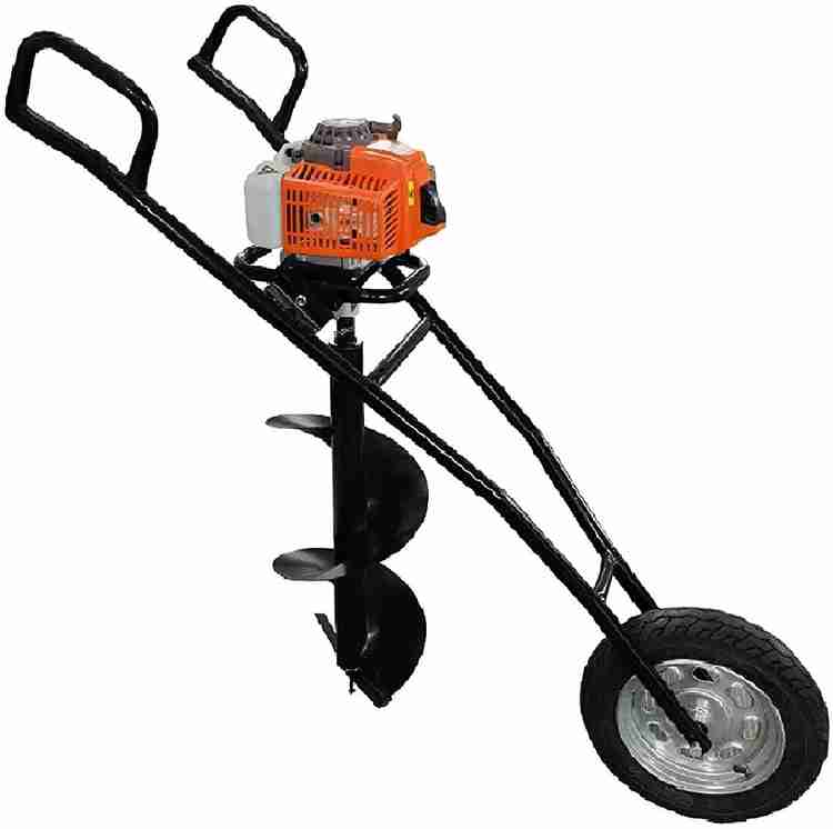 Earth auger shop with trolley
