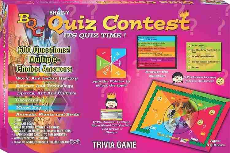 shopviashipping Brainy Quiz Contest Educational Board quiz Game for kids its quiz time Brainy Quiz Contest Educational Board quiz Game for kids its quiz time Buy Brainy Quiz Contest Educational Board ...