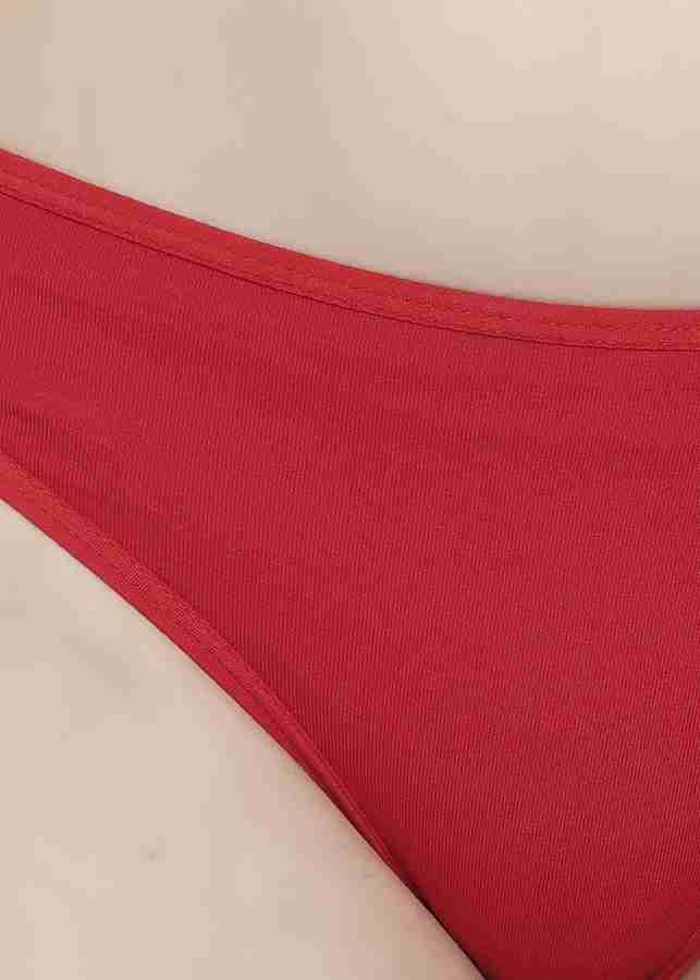 Buy Bleeding Heart Low Rise Zero Coverage Thong - Red at Rs.251 online