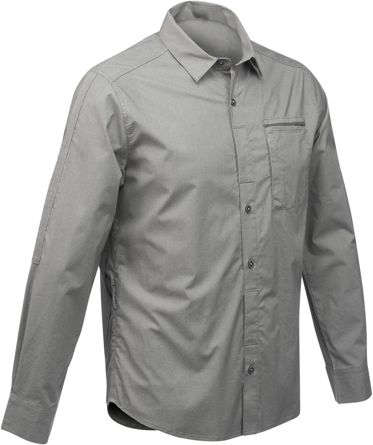 Forclaz by Decathlon Men Solid Casual Grey Shirt - Buy Forclaz by Decathlon  Men Solid Casual Grey Shirt Online at Best Prices in India | Flipkart.com