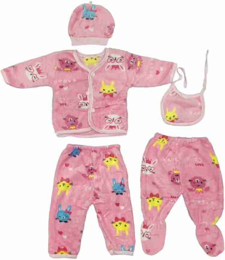 PADDY BABY Baby Boy s Girl s Woolen Winter Wear Clothes Set 0 3 months Pink Cat Buy Baby Care Combo in India Flipkart