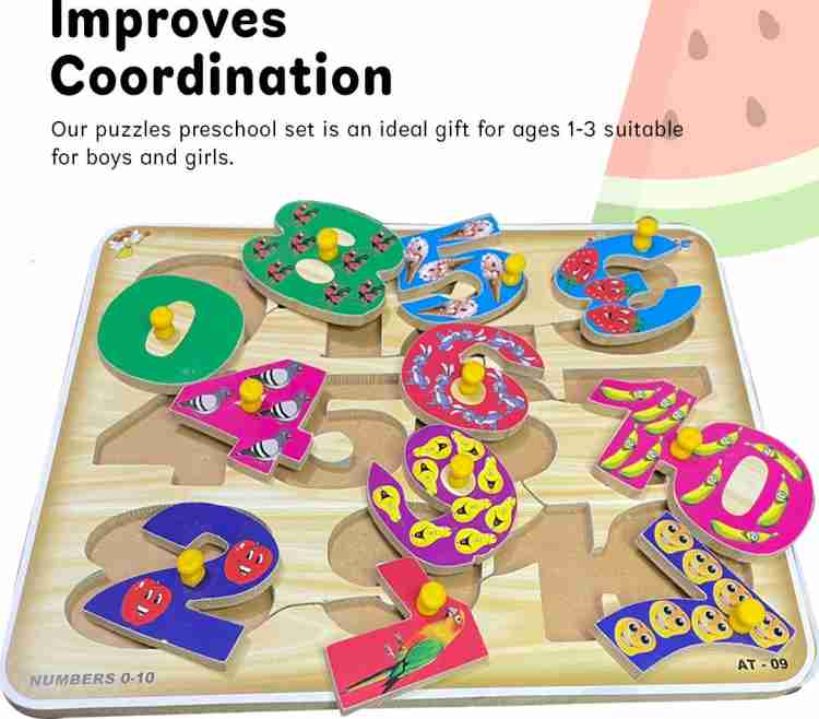 Buy FORSIKHA Kids Toys Pre-School Number Wooden Puzzle Wooden Toys