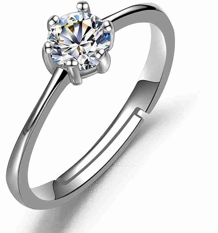 BLOOM STYLE Fashion New Diamond Six Claw Single Diamond 925