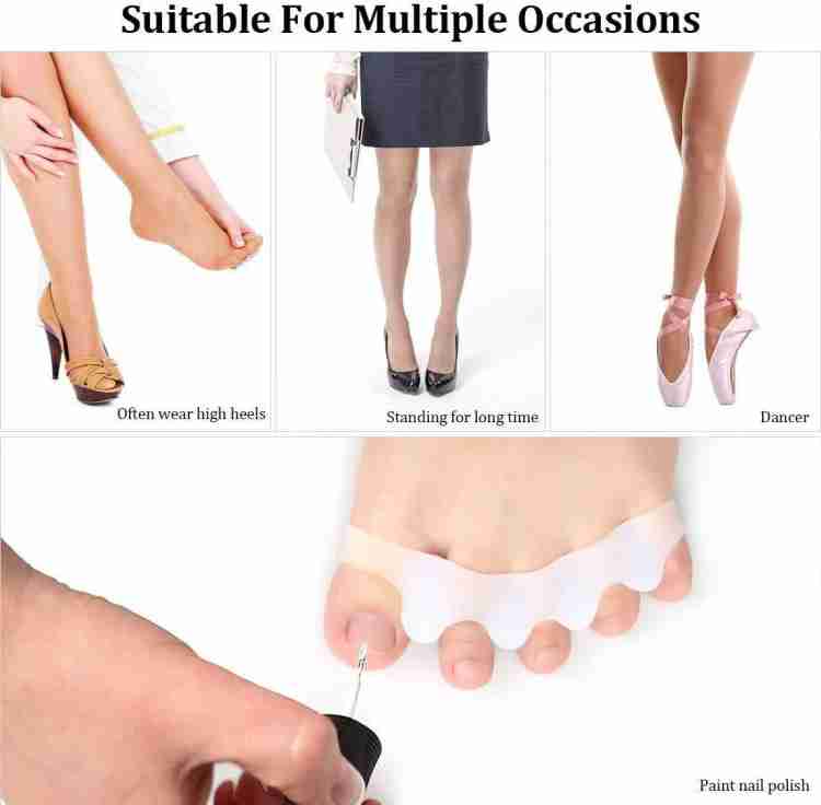 MAMAKHY Toe Separator for Feet Toe Spacers 5 Pairs Correct Toes Yoga  Silicone Hammer Toe Corrector