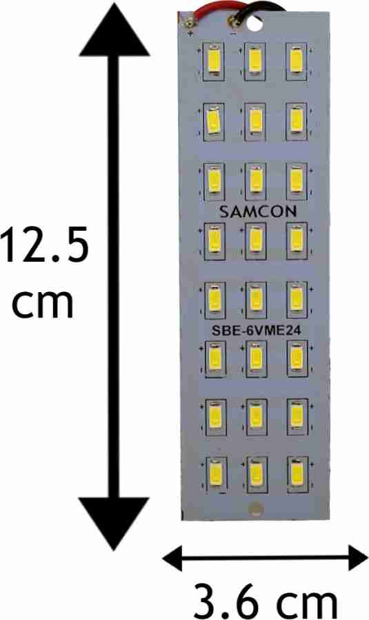 Samcon 6 Volt DC 5724 SMD LED PCB Rigid Hard Strip Bulbs with