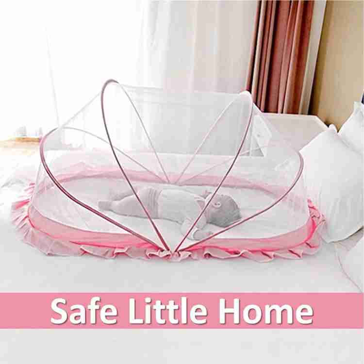 SafeMyles Nylon Infants Baby Folding Crib Mosquito Net Baby Pink Crib net Big Size Mosquito Net Price in India Buy SafeMyles Nylon Infants Baby Folding Crib Mosquito Net Baby Pink Crib