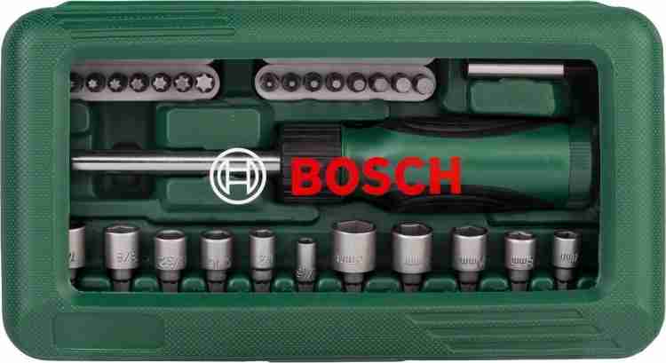 Bosch 46 Piece Screwdriver Set Black and Silver Price in India Buy Bosch 46 Piece Screwdriver Set Black and Silver online at Flipkart