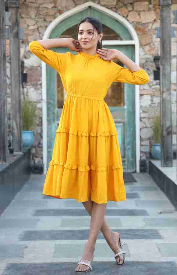 Yellow 2024 umbrella dress