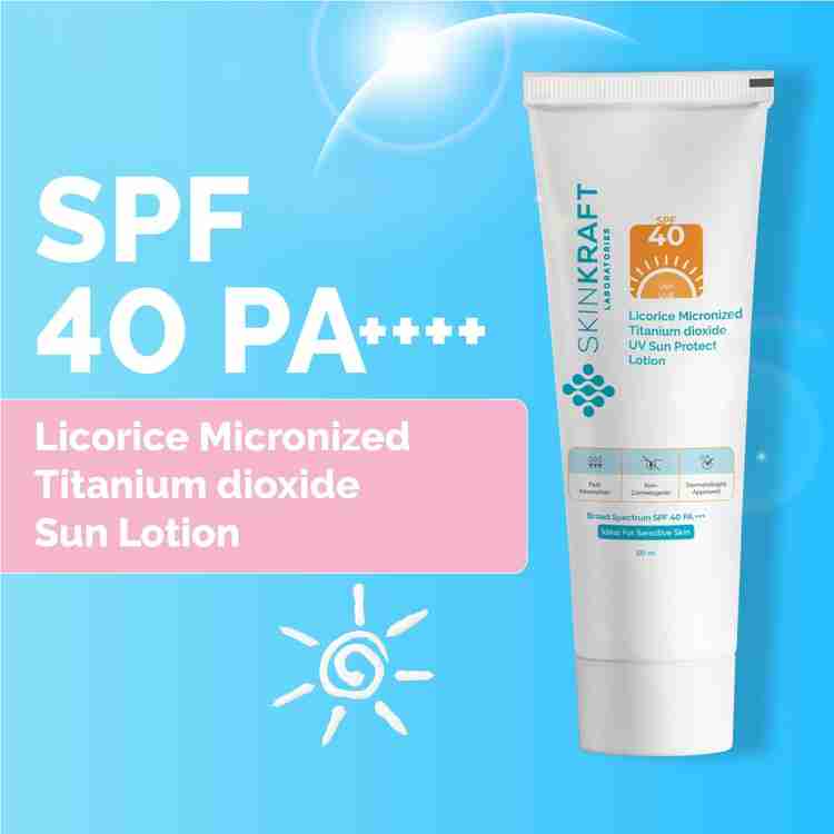 Skinkraft Sunscreen SPF 40 PA Licorice Micronized Titanium