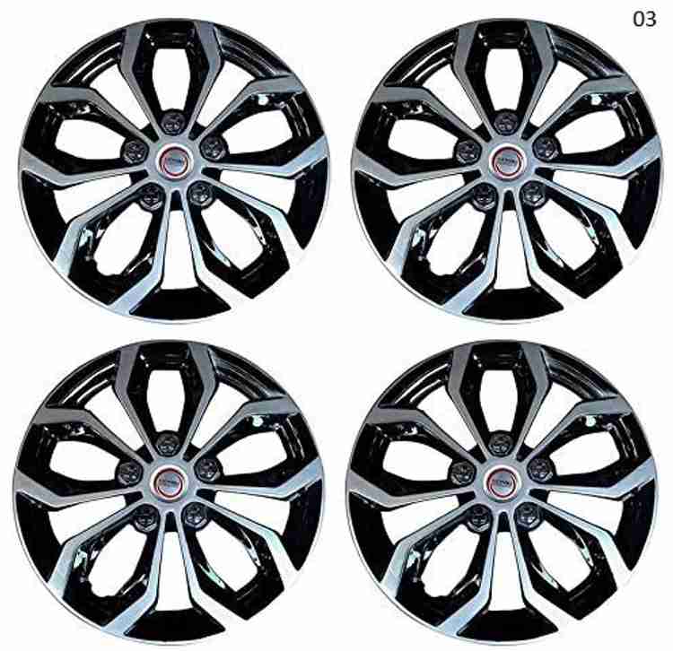 CARIZO 12 Inch Wheel Cover Wheel Cap Black Silver for Maruti Suzuki Alto 800 Wheel Cover For Maruti Alto 800