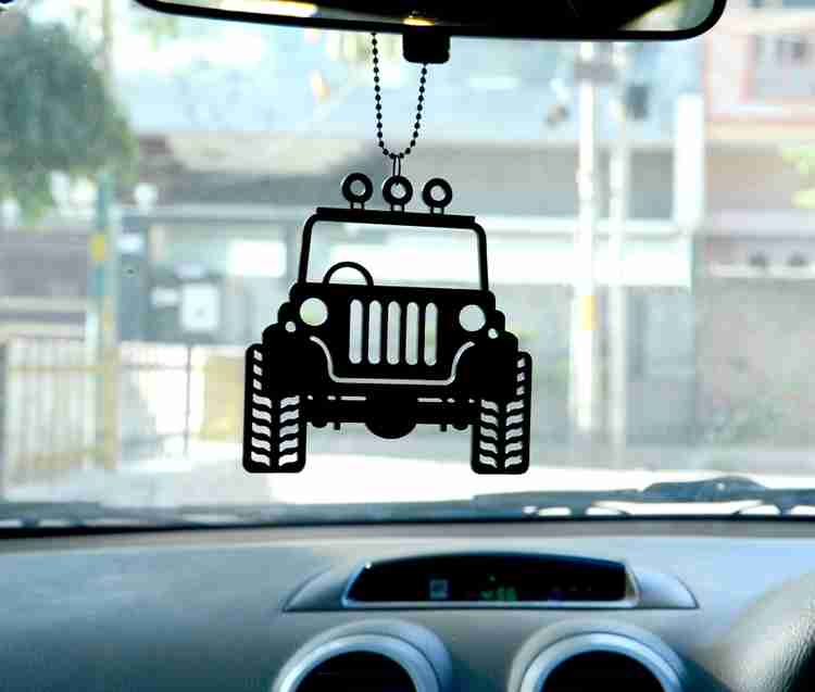 EliteAuto Premium Laser cut Jeep Car Rear view Mirror Hanging