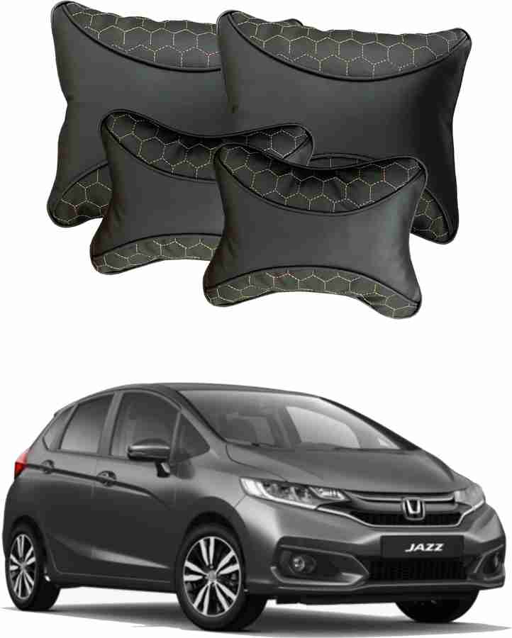 PEEPS STORE Black Leatherite Car Pillow Cushion for Honda Price in