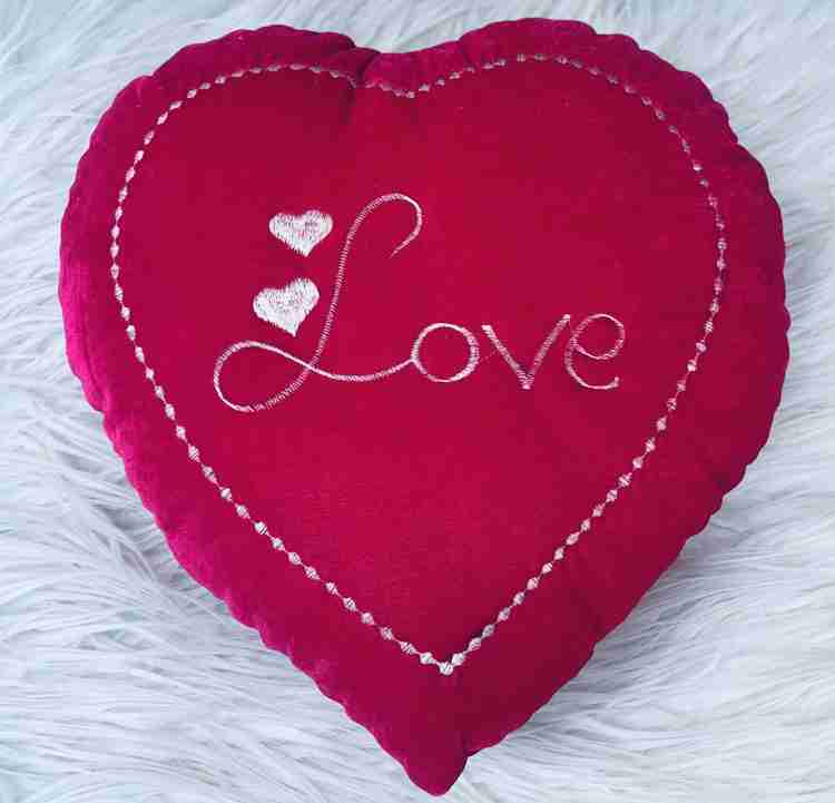 Velvet heart cheap pillow