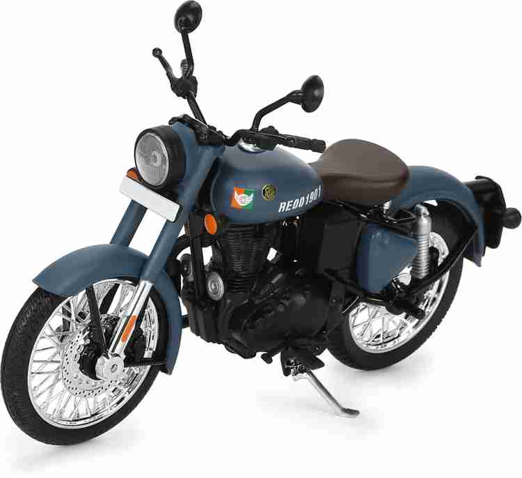 ROYAL ENFIELD Classic 350 Scale Model Airborne Blue Car Hanging