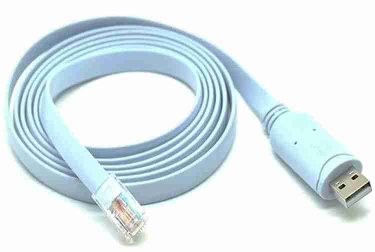 All mobile solution Ethernet Cable 1.8 m USB To Rj45 Console Cable for  Cisco, H3C Router & Switch etc. (AMS-CBL-0155) - All mobile solution 