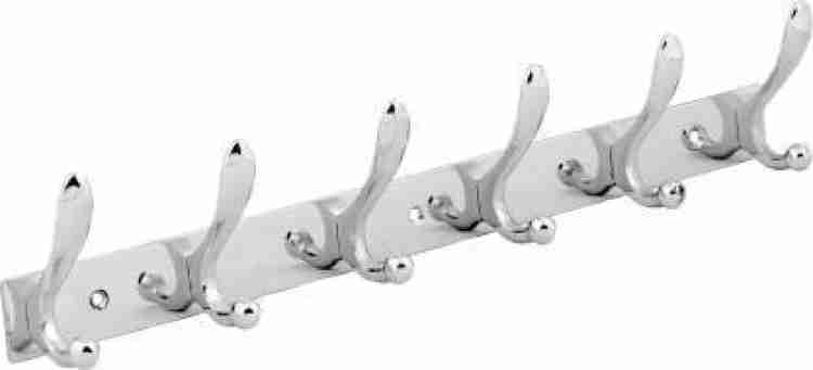 Alligator Stainless Steel 6 Pin S Hanger Wall Door Hooks For Hanging  keys,Cloth (1 Pcs.) Hook Rail 6 Price in India - Buy Alligator Stainless  Steel 6 Pin S Hanger Wall Door