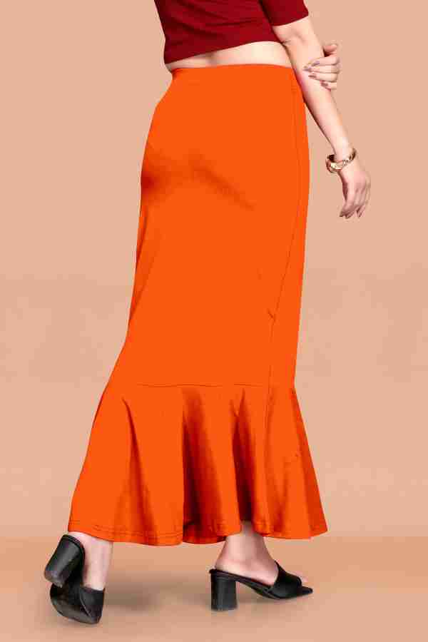 SCUBE DESIGNS Pleated Saree Shapewear Silhoutte Orange (XL) Lycra Blend  Petticoat Price in India - Buy SCUBE DESIGNS Pleated Saree Shapewear  Silhoutte Orange (XL) Lycra Blend Petticoat online at