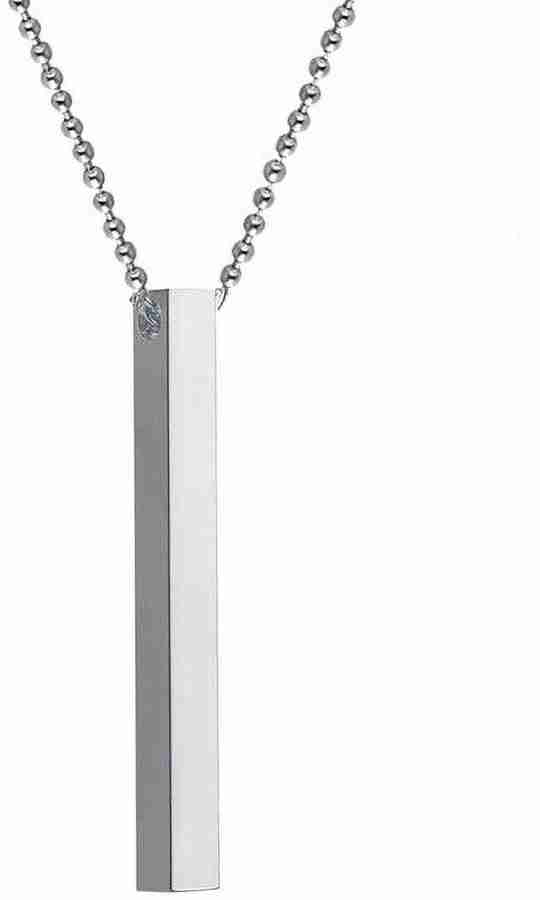 Personalised cuboid shop necklace