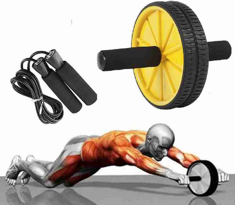 SIDHMART Ab Wheel Roller Skipping Rope Combo Abs Workout
