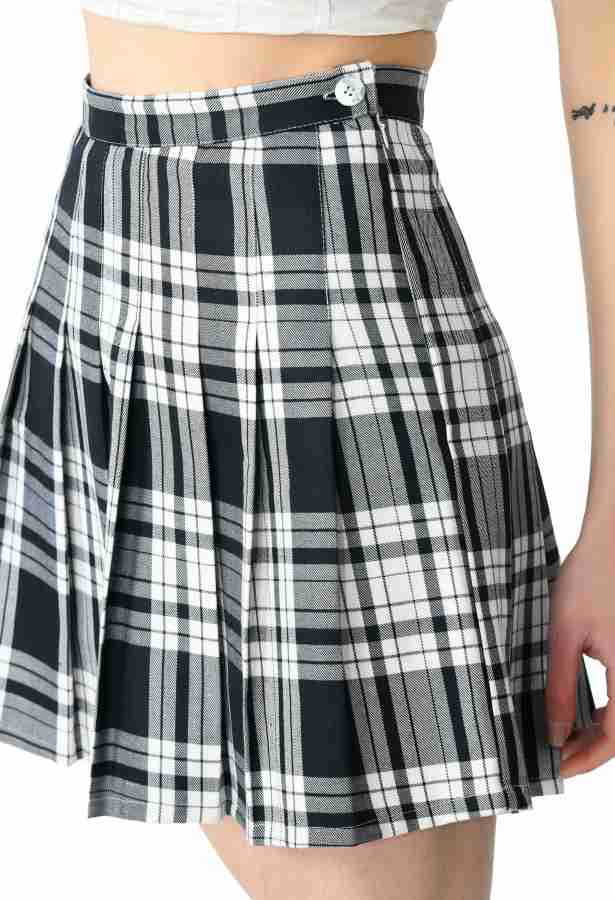 Black and white checkered skirt outlet xl