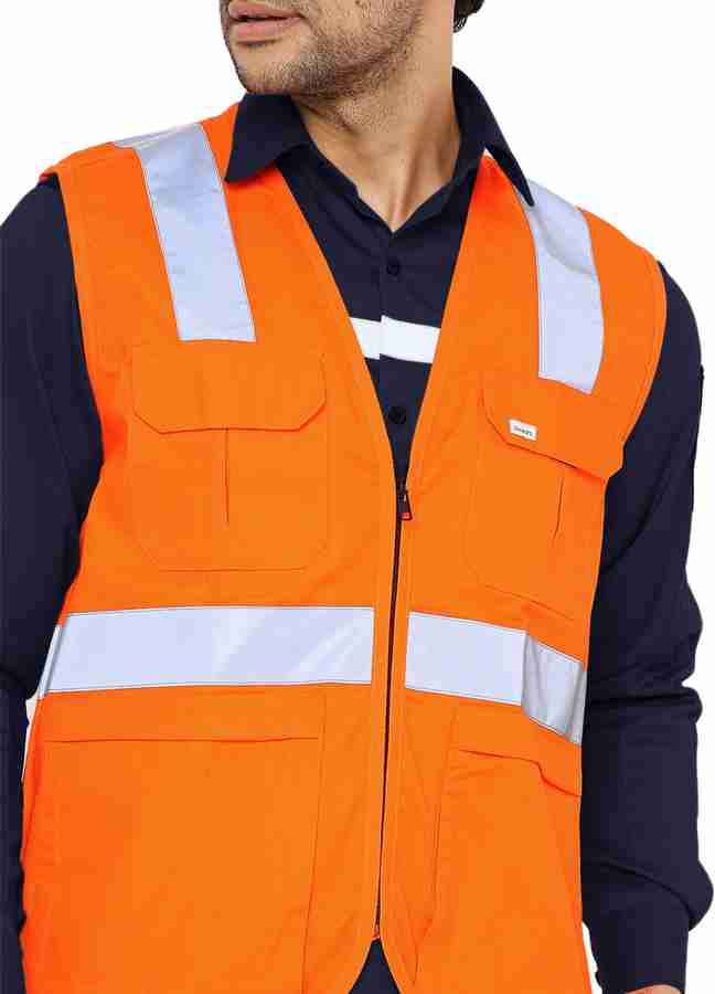 Orange sleeveless deals jacket