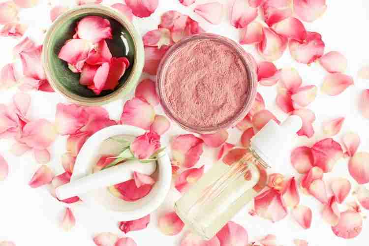 Rose powder for baby outlet bath