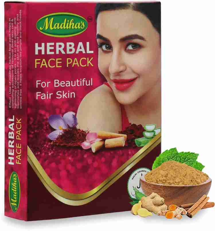 MADIHA S Herbal Facepack For Beautiful and Fair Skin Pack of 12