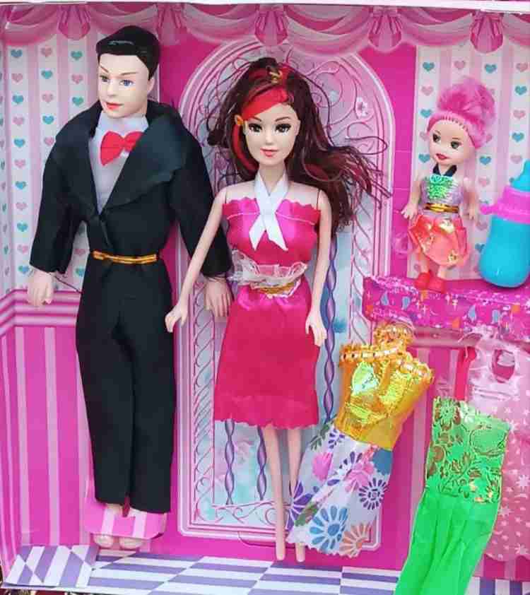 Fashion TRENDING Pack of 2 COMBO DOLL Movable Doll Set with Foldable Hands  for Girls Doll House Set for Girls