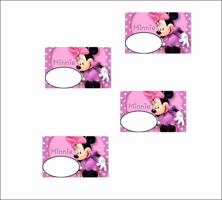 Sticker Hub 10 cm Minnie Mouse Printable Birthday Party Sticker