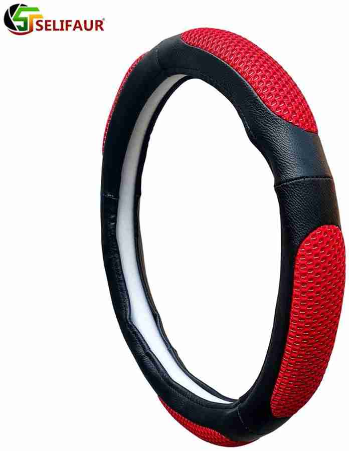 Red ford shop steering wheel cover