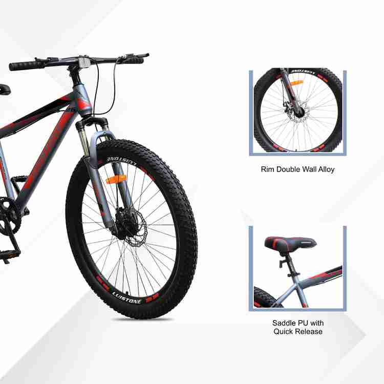T LUISTONE Semi Fat Tyre Cycle for Men with Dual Disc Brake Front