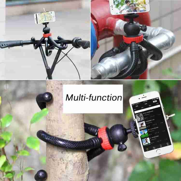 kluzie ANACONDA GORILLA MINI TRIPOD 15 INCH 12 INCH 3 INCH CLIP FULLY FLEXIBLE WITH 360 DEGREE ROTATING BALL HEAD HEAVY DUTY SUPER STRONG PROFESSIONAL MOBILE CAMERA STAND HOLDER HANDHELD TRIPOD CUM SE...