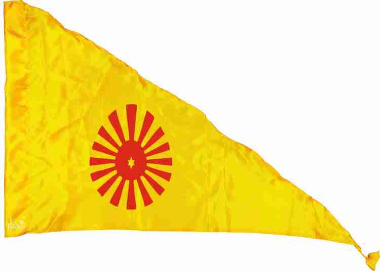 Yellow triangle shop flag