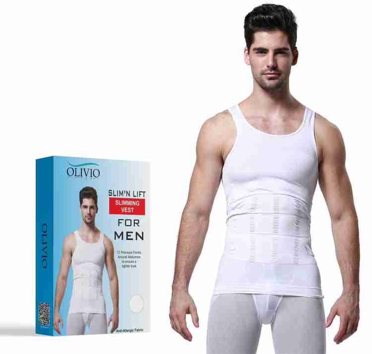 ONKAR Men's Slimming Tummy Tucker Body Shaper Vest for Men Undershirt Vest  to Look Slim Instantly. (LARGE)
