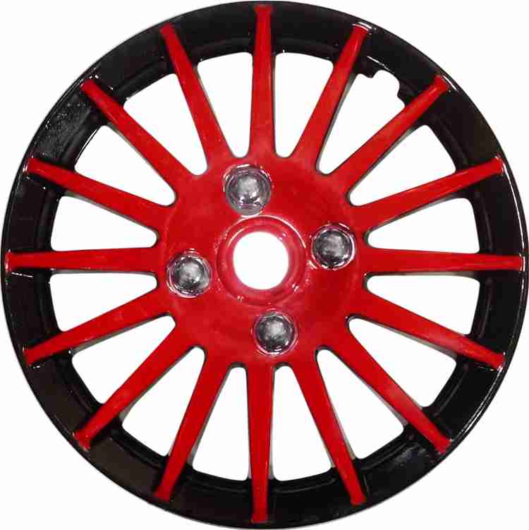 HOTRENZ WHEEL COVER 15 INCH RED BLACK COLOR Wheel Cover For Maruti