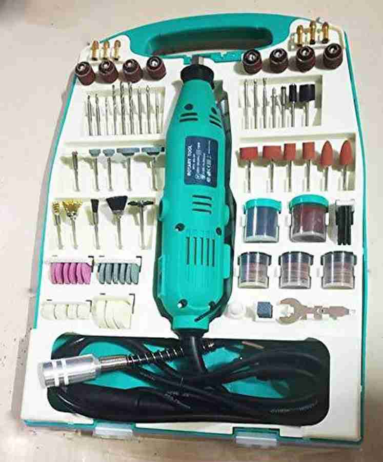 Rotary tool kit with online flex shaft