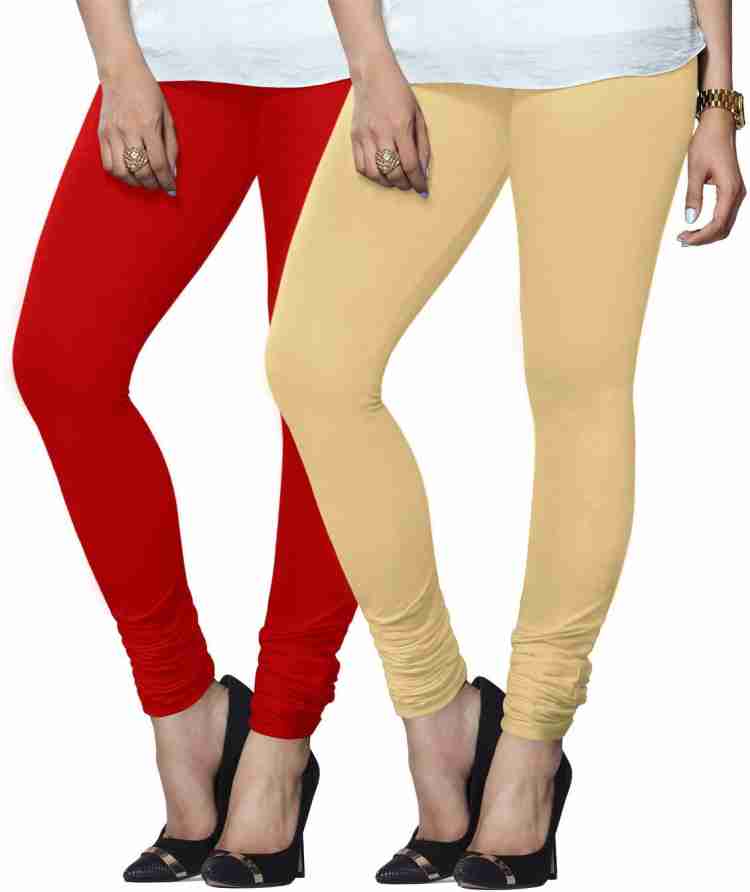 Buy Lyra Women's Beige Solid Churidar Leggings Online at Best Prices in  India - JioMart.