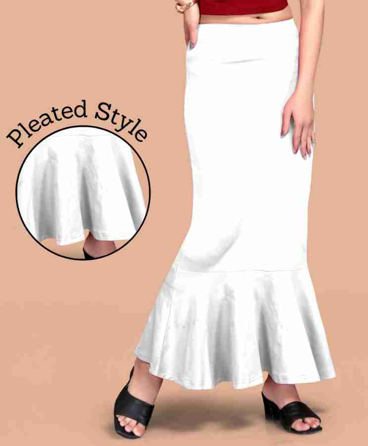 SCUBE DESIGNS Pleated Saree Shapewear Silhoutte White (S) Lycra Blend  Petticoat Price in India - Buy SCUBE DESIGNS Pleated Saree Shapewear  Silhoutte White (S) Lycra Blend Petticoat online at