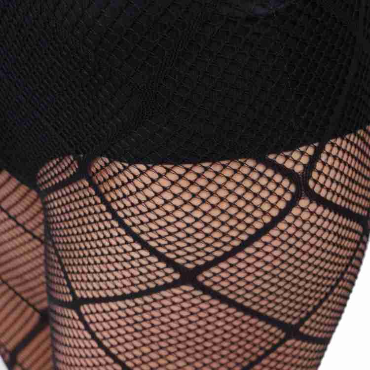 KETKAR Women's Stockings Fishnet Net Pattern Pantyhose,Black Free  Size,Black_B (Pack of 1)