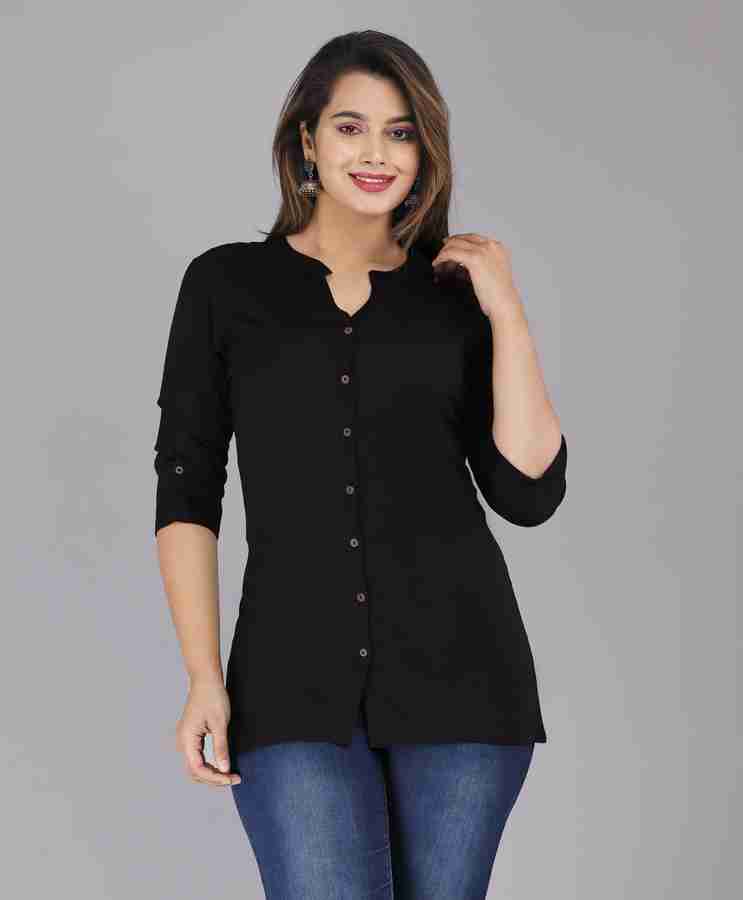 DORIYA Formal Solid Women Black Top Buy DORIYA Formal Solid Women Black Top Online at Best Prices in India Flipkart